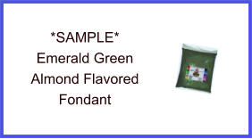 Emerald Green Almond Fondant Sample