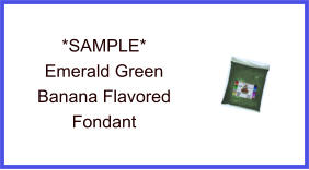 Emerald Green Banana Fondant Sample