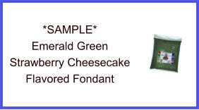 Emerald Green Strawberry Cheesecake Fondant Sample
