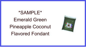 Emerald Green Pineapple Coconut Fondant Sample