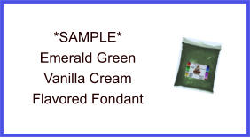 Emerald Green Vanilla Cream Fondant Sample