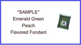 Emerald Green Green Peach Fondant Sample