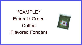 Emerald Green Coffee Fondant Sample