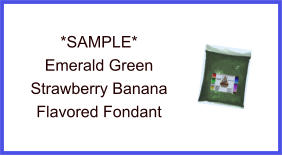 Emerald Green Strawberry Banana Fondant Sample