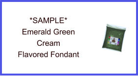 Emerald Green Cream Fondant Sample