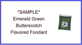Emerald Green Butterscotch Fondant Sample