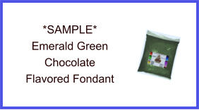 Emerald Green Chocolate Fondant Sample