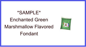 Enchanted Green Marshmallow Fondant Sample