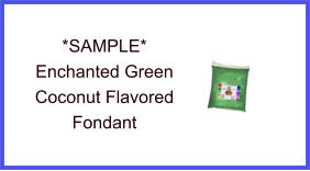 Enchanted Green Coconut Fondant Sample