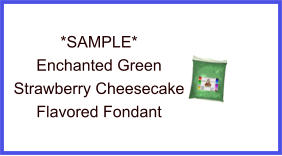 Enchanted Green Strawberry Cheesecake Fondant Sample