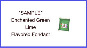 Enchanted Green Lime Fondant Sample