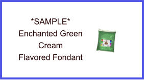 Enchanted Green Cream Fondant Sample