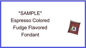 Espresso Color Fudge Flavor Fondant Sample