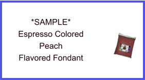 Espresso Peach Fondant Sample