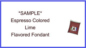 Espresso Lime Fondant Sample