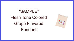 Flesh Tone Grape Fondant Sample