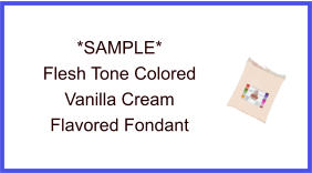 Flesh Tone Vanilla Fondant Sample