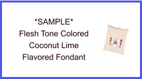 Flesh Tone Coconut Lime Fondant Sample