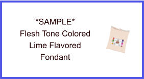 Flesh Tone Lime Fondant Sample
