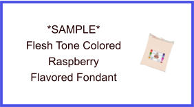 Flesh Tone Raspberry Fondant Sample