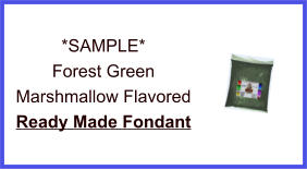 Forest Green Marshmallow Fondant Sample