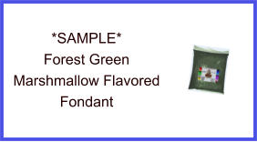 Forest Green Marshmallow Fondant Sample