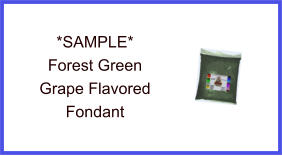 Forest Green Grape Fondant Sample