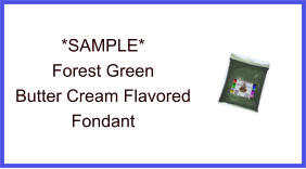 Forest Green Butter Cream Fondant Sample