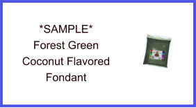 Forest Green Coconut Fondant Sample