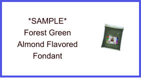 Forest Green Almond Fondant Sample