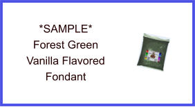 Forest Green Vanilla Fondant Sample
