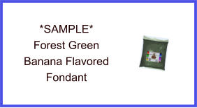 Forest Green Banana Fondant Sample