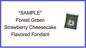 Forest Green Strawberry Cheesecake Fondant Sample