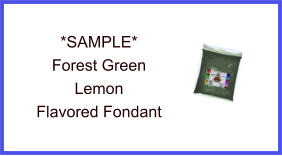 Forest Green Lemon Fondant Sample
