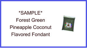 Forest Green Pineapple Coconut Fondant Sample