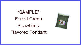 Forest Green Strawberry Fondant Sample