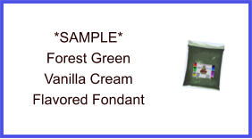 Forest Green Vanilla Cream Fondant Sample