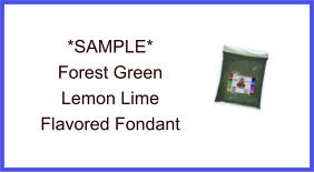 Forest Green Lemon Lime Fondant Sample