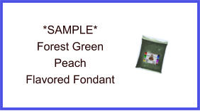 Forest Green Peach Fondant Sample