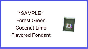 Forest Green Coconut Lime Fondant Sample