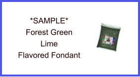 Forest Green Lime Fondant Sample