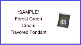 Forest Green Cream Fondant Sample