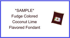 Fudge Coconut Lime Fondant Sample