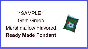 Gem Green Marshmallow Fondant Sample