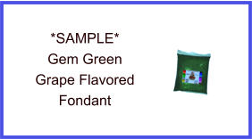 Gem Green Grape Fondant Sample