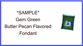 Gem Green Butter Pecan Fondant Sample