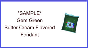 Gem Green Butter Cream Fondant Sample