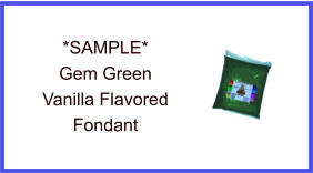Gem Green Vanilla Fondant Sample