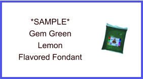 Gem Green Lemon Fondant Sample