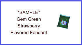 Gem Green Strawberry Fondant Sample